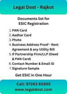 Document Required of ESIC Registration Consultant in Rajkot