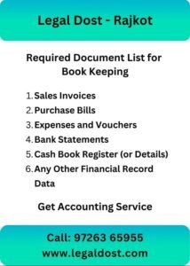 Document for Bookkeeping Services in Rajkot