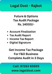 F&O Trader ITR and Audit in Package