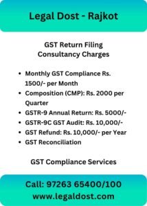 Charges for GST Returns Filing Consultant