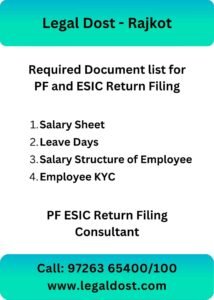 Doc's Checklist for PF & ESIC Return Filing in Rajkot