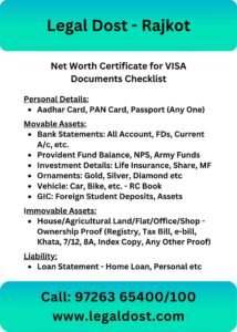 Document for Net Worth Certificate in Rajkot